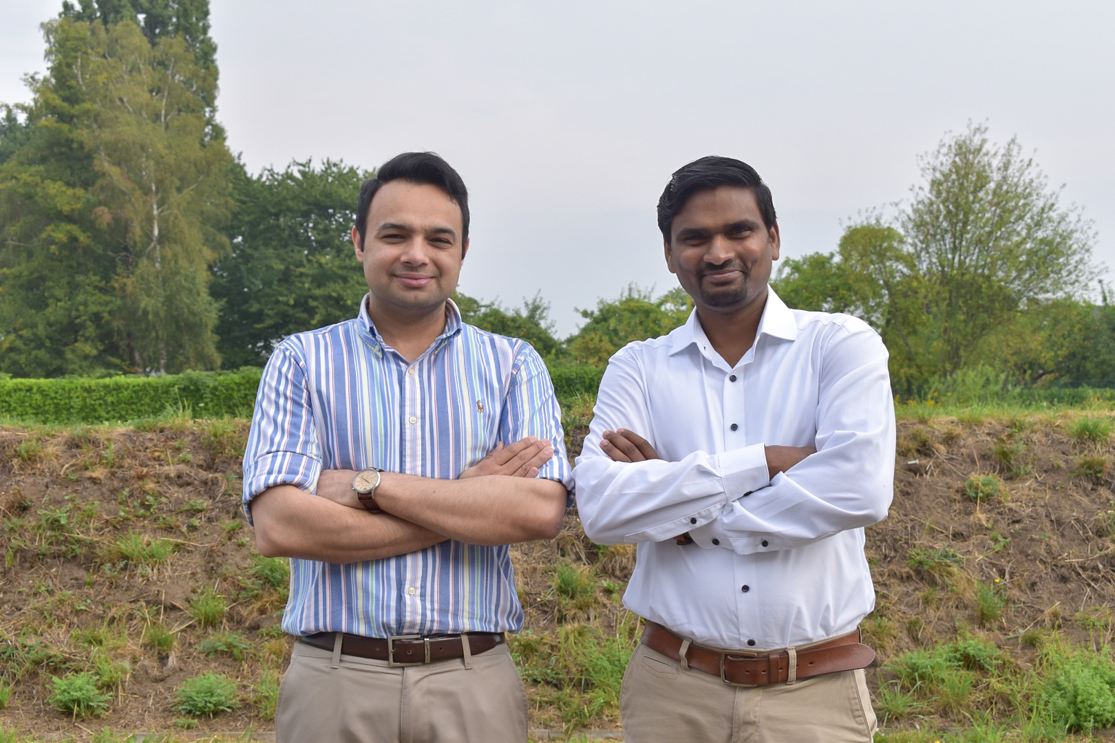 Die BIOWEG Gründer links Dr. Prateek Mahalwar und rechts Srinivas Karuturi