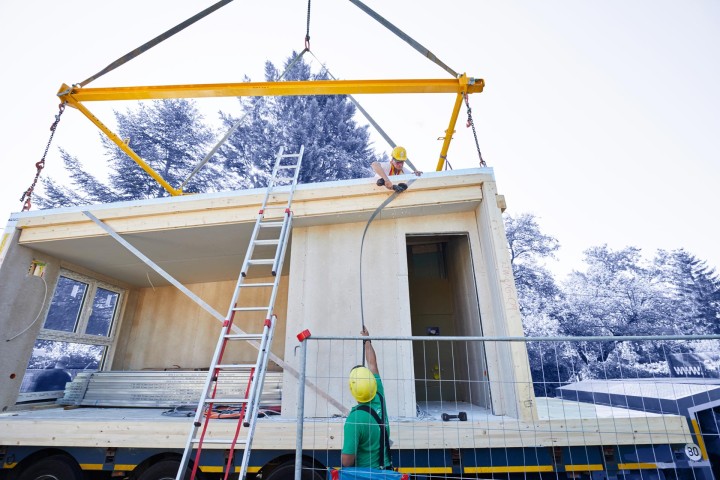 18 Ein-Zimmer-Apartments für ehemals Wohnungslose im Rohbau