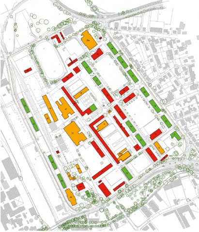 Städtebauliches Entwicklungskonzept Konversionsstandort Hafen: Bestandsgebäude