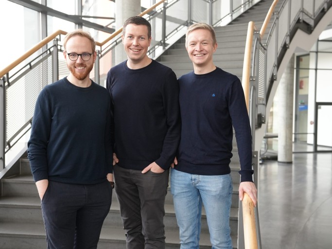 Datenschmiede Gründer Dr. Christoph Schroeer, Raphael Holtmann & Dr. Felix Kruse, Bildrechte: Datenschmiede